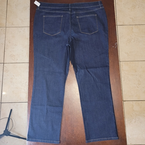 St. John's Bay Straight Leg Mid Rise Tummy Control Jeans - Picture 2 of 9